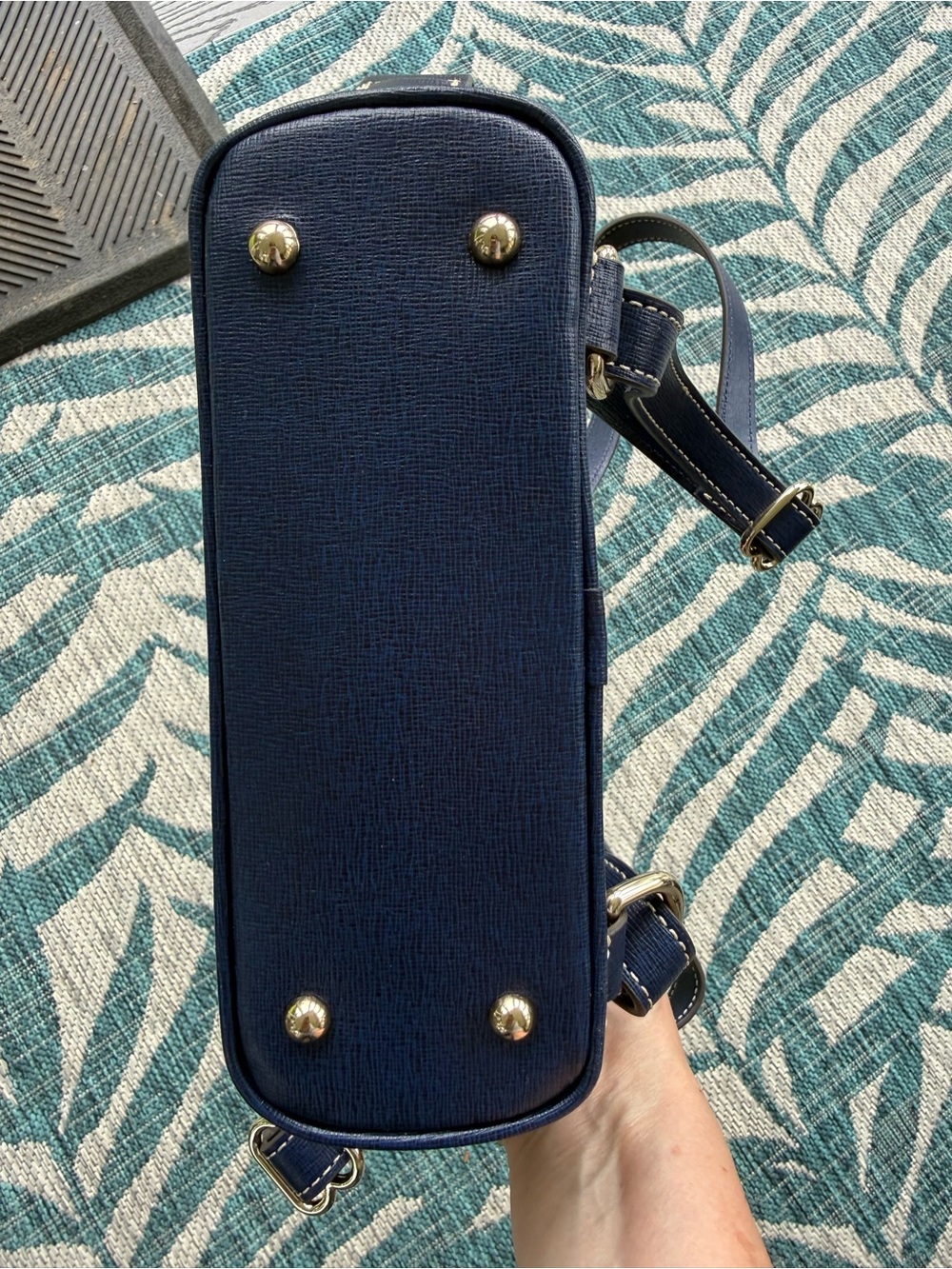 Dooney & Bourke Navy Saffiano Leather Mini Backpack - Picture 3 of 5